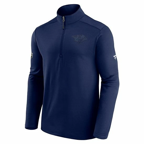 Men's Fanatics Branded Navy Nashville Predators Authentic Pro Travel And Training Quarter-Zip Jacket 5 Men's Fanatics Branded Navy Nashville Predators Authentic Pro Travel And Training Quarter-Zip Jacket - Image 3
