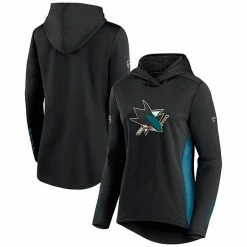 Women's Fanatics Branded Black/Teal San Jose Sharks Authentic Pro Locker Room Pullover Hoodie -Metaverse shop unnamed file 15194