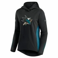 Women's Fanatics Branded Black/Teal San Jose Sharks Authentic Pro Locker Room Pullover Hoodie -Metaverse shop unnamed file 15195