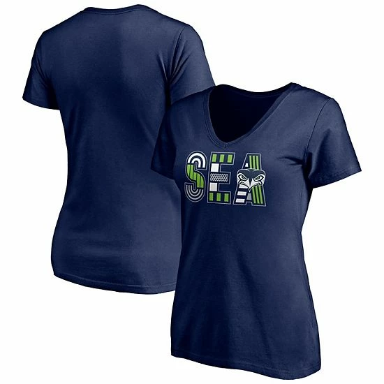 Women's Fanatics Branded College Navy Seattle Seahawks Hometown V-Neck T-Shirt Women's Fanatics Branded College Navy Seattle Seahawks Hometown V-Neck T-Shirt -Metaverse shop unnamed file 15198