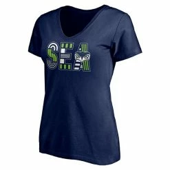 Women's Fanatics Branded College Navy Seattle Seahawks Hometown V-Neck T-Shirt 4 Women's Fanatics Branded College Navy Seattle Seahawks Hometown V-Neck T-Shirt -Metaverse shop unnamed file 15199