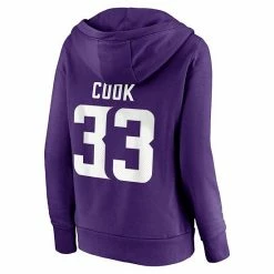 Women's Fanatics Branded Dalvin Cook Purple Minnesota Vikings Player Icon Name & Number Pullover Hoodie -Metaverse shop unnamed file 15306