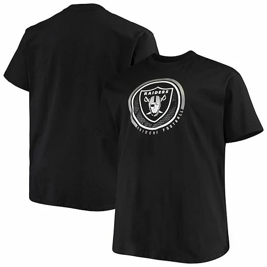 Men's Fanatics Branded Black Las Vegas Raiders Big & Tall Color Pop T-Shirt 3 Men's Fanatics Branded Black Las Vegas Raiders Big & Tall Color Pop T-Shirt
