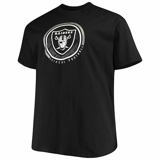 Men's Fanatics Branded Black Las Vegas Raiders Big & Tall Color Pop T-Shirt 5 Men's Fanatics Branded Black Las Vegas Raiders Big & Tall Color Pop T-Shirt - Image 3