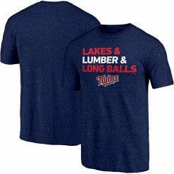 Men's Fanatics Branded Heathered Navy Minnesota Twins Hometown Collection Ampersand Tri-Blend T-Shirt -Metaverse shop unnamed file 15381