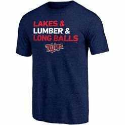 Men's Fanatics Branded Heathered Navy Minnesota Twins Hometown Collection Ampersand Tri-Blend T-Shirt -Metaverse shop unnamed file 15382
