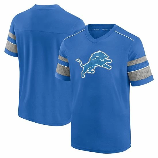 Men's Fanatics Branded Blue Detroit Lions Textured Hashmark V-Neck T-Shirt Men's Fanatics Branded Blue Detroit Lions Textured Hashmark V-Neck T-Shirt -Metaverse shop unnamed file 15395