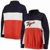 Women's Fanatics Branded Navy/Orange Detroit Tigers Plus Size Colorblock Quarter-Zip Sweatshirt -Metaverse shop unnamed file 15410
