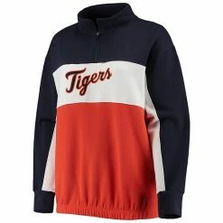 Women's Fanatics Branded Navy/Orange Detroit Tigers Plus Size Colorblock Quarter-Zip Sweatshirt 4 Women's Fanatics Branded Navy/Orange Detroit Tigers Plus Size Colorblock Quarter-Zip Sweatshirt -Metaverse shop unnamed file 15412