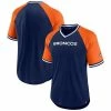 Men's Fanatics Branded Navy Denver Broncos Second Wind Raglan V-Neck T-Shirt -Metaverse shop unnamed file 15431