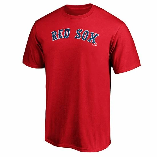 Men's Fanatics Branded Red Boston Red Sox Official Wordmark Logo T-Shirt 4 Men's Fanatics Branded Red Boston Red Sox Official Wordmark Logo T-Shirt - Image 2