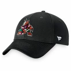 Men's Fanatics Branded Black Arizona Coyotes Team Core Adjustable Hat