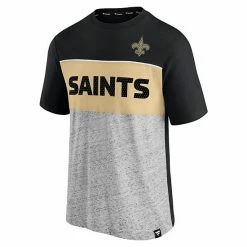 Men's Fanatics Branded Black/Heathered Gray New Orleans Saints Colorblock T-Shirt 4 Men's Fanatics Branded Black/Heathered Gray New Orleans Saints Colorblock T-Shirt -Metaverse shop unnamed file 15579