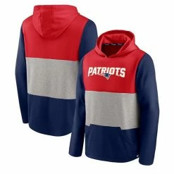 Men's Fanatics Branded Red/Navy New England Patriots Linear Logo Pullover Hoodie -Metaverse shop unnamed file 1558