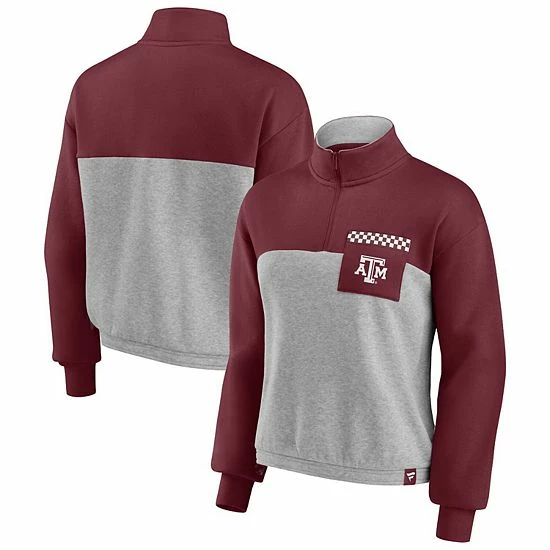 Women's Fanatics Branded Maroon/Heathered Gray Texas A&M Aggies Sideline to Sideline Colorblock Quarter-Zip Jacket Women's Fanatics Branded Maroon/Heathered Gray Texas A&M Aggies Sideline To Sideline Colorblock Quarter-Zip Jacket -Metaverse shop unnamed file 15594