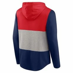 Men's Fanatics Branded Red/Navy New England Patriots Linear Logo Pullover Hoodie -Metaverse shop unnamed file 1560
