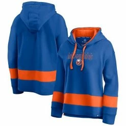 Women's Fanatics Branded Royal/Orange New York Islanders Colors Of Pride Colorblock Pullover Hoodie