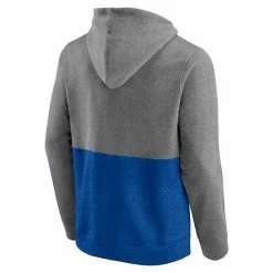 Men's Fanatics Branded Heathered Gray/Blue Toronto Maple Leafs Block Party Classic Arch Signature Pullover Hoodie -Metaverse shop unnamed file 15660