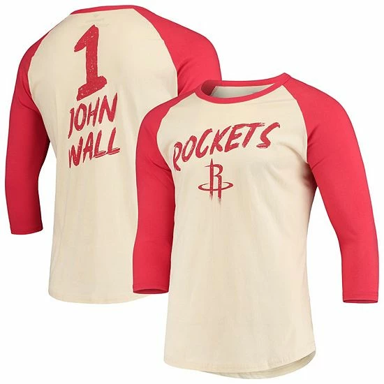 Men's Fanatics Branded John Wall Cream Houston Rockets NBA 3/4-Sleeve Raglan T-Shirt Men's Fanatics Branded John Wall Cream Houston Rockets NBA 3/4-Sleeve Raglan T-Shirt -Metaverse shop unnamed file 15696