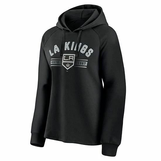 Women's Fanatics Branded Black Los Angeles Kings Perfect Play Raglan Pullover Hoodie 5 Women's Fanatics Branded Black Los Angeles Kings Perfect Play Raglan Pullover Hoodie - Image 3