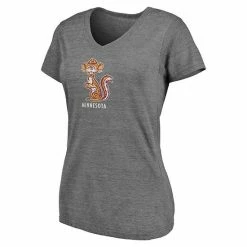 Women's Fanatics Branded Heathered Gray Minnesota Golden Gophers Vault Primary Logo V-Neck Tri-Blend T-Shirt 3 Women's Fanatics Branded Heathered Gray Minnesota Golden Gophers Vault Primary Logo V-Neck Tri-Blend T-Shirt -Metaverse shop unnamed file 15749