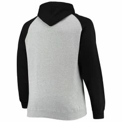 Men's Fanatics Branded Heathered Gray/Black Chicago White Sox Big & Tall Raglan Pullover Hoodie -Metaverse shop unnamed file 15764