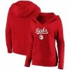 Women's Fanatics Branded Red Cincinnati Reds Core Team Lockup V-Neck Pullover Hoodie -Metaverse shop unnamed file 15770