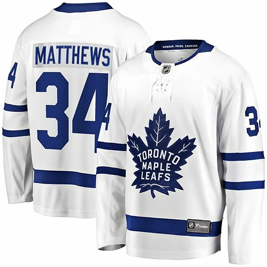 Men's Fanatics Branded Auston Matthews White Toronto Maple Leafs Away Premier Breakaway Player Jersey 4 Men's Fanatics Branded Auston Matthews White Toronto Maple Leafs Away Premier Breakaway Player Jersey - Image 2