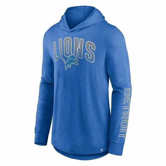 Men's Fanatics Branded Blue Detroit Lions Front Runner Pullover Hoodie 5 Men's Fanatics Branded Blue Detroit Lions Front Runner Pullover Hoodie - Image 3