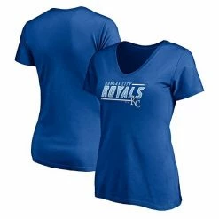 Women's Fanatics Branded Royal Kansas City Royals Mascot In Bounds V-Neck T-Shirt