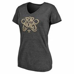 Women's Fanatics Branded Heathered Charcoal New Orleans Saints Hometown V-Neck Tri-Blend T-Shirt 3 Women's Fanatics Branded Heathered Charcoal New Orleans Saints Hometown V-Neck Tri-Blend T-Shirt -Metaverse shop unnamed file 15983