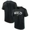 Men's Fanatics Branded Black/Green Minnesota Wild Authentic Pro Rink Tech T-Shirt -Metaverse shop unnamed file 16039