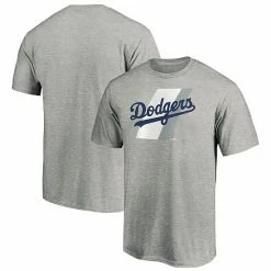 Men's Fanatics Branded Heathered Gray Los Angeles Dodgers Prep Squad T-Shirt -Metaverse shop unnamed file 16058