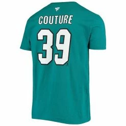 Men's Fanatics Branded Teal Logan Couture San Jose Sharks Player Name And Number T-Shirt -Metaverse shop unnamed file 16063