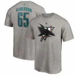 Men's Fanatics Branded Erik Karlsson Heather Charcoal San Jose Sharks 2020/21 Special Edition Authentic Stack Name & Number T-Shirt -Metaverse shop unnamed file 16072