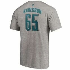 Men's Fanatics Branded Erik Karlsson Heather Charcoal San Jose Sharks 2020/21 Special Edition Authentic Stack Name & Number T-Shirt -Metaverse shop unnamed file 16074