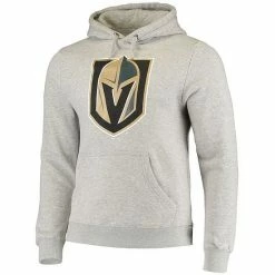 Men's Fanatics Branded Gray Vegas Golden Knights Primary Team Logo Fleece Pullover Hoodie -Metaverse shop unnamed file 16083