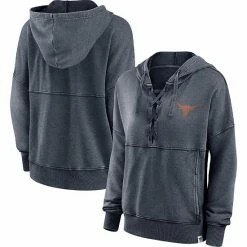 Women's Fanatics Branded Heathered Charcoal Texas Longhorns Overall Speed Lace-Up Pullover Hoodie -Metaverse shop unnamed file 16094