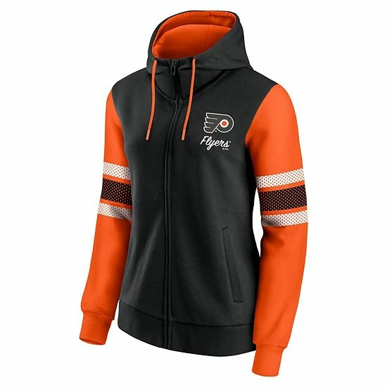 Women's Fanatics Branded Black/Orange Philadelphia Flyers Script Fleece Full-Zip Hoodie Women's Fanatics Branded Black/Orange Philadelphia Flyers Script Fleece Full-Zip Hoodie -Metaverse shop unnamed file 16130