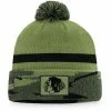 Men's Fanatics Branded Camo Chicago Blackhawks Military Appreciation Cuffed Knit Hat With Pom -Metaverse shop unnamed file 16136