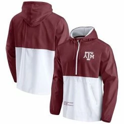 Men's Fanatics Branded Maroon/White Texas A&M Aggies Thrill Seeker Half-Zip Hoodie Anorak Jacket -Metaverse shop unnamed file 16140