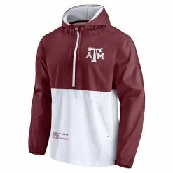 Men's Fanatics Branded Maroon/White Texas A&M Aggies Thrill Seeker Half-Zip Hoodie Anorak Jacket -Metaverse shop unnamed file 16141
