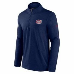 Men's Fanatics Branded Heather Navy Montreal Canadiens Authentic Pro Rink Quarter-Zip Jacket -Metaverse shop unnamed file 16157