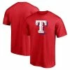 Men's Fanatics Branded Red Texas Rangers Red White And Team Logo T-Shirt