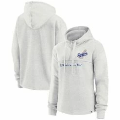 Women's Fanatics Branded Oatmeal Los Angeles Dodgers True Classics Legacy Quarter-Zip Hoodie 3 Women's Fanatics Branded Oatmeal Los Angeles Dodgers True Classics Legacy Quarter-Zip Hoodie -Metaverse shop unnamed file 16220