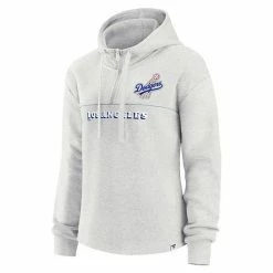 Women's Fanatics Branded Oatmeal Los Angeles Dodgers True Classics Legacy Quarter-Zip Hoodie 4 Women's Fanatics Branded Oatmeal Los Angeles Dodgers True Classics Legacy Quarter-Zip Hoodie -Metaverse shop unnamed file 16221