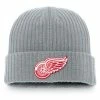 Men's Fanatics Branded Gray Detroit Red Wings Core Primary Logo Cuffed Knit Hat -Metaverse shop unnamed file 16242