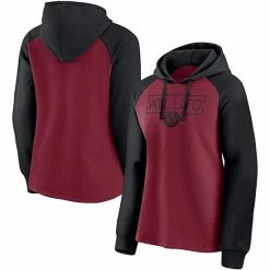 Women's Fanatics Branded Black/Red Atlanta United FC Logo Raglan Pullover Hoodie -Metaverse shop unnamed file 16249