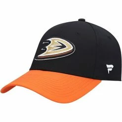Men's Fanatics Branded Black Anaheim Ducks Core Primary Logo Flex Hat
