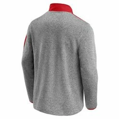 Men's Fanatics Branded Heathered Gray/Red St. Louis Cardinals Clutch Gene Fleece Half-Zip Jacket -Metaverse shop unnamed file 16343